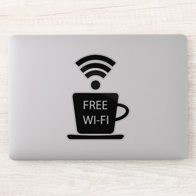 Pegatina Coffeeshop Wi-Fi gratuito (Ordenador)