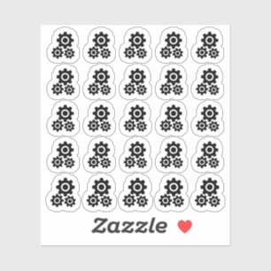 Pegatina Cogs Gears Steampunk Mechank Icono Bujo Planner