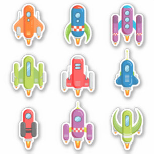 Pegatina Cohetes coloridos