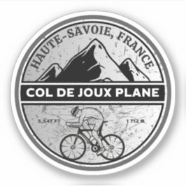 Pegatina Col de Joux Plane Alpes franceses tour en biciclet