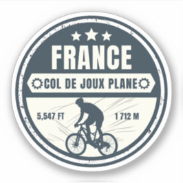 Pegatina Col de Joux Plane Alpes franceses tour en biciclet