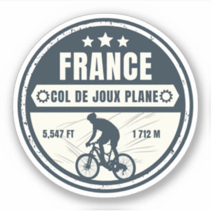 Pegatina Col de Joux Plane Alpes franceses tour en biciclet