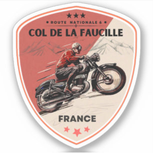 Pegatina Col de la Faucille francés Alpes tour en moto