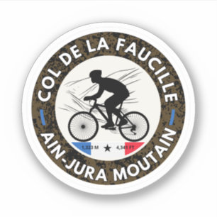 Pegatina Col de la Faucille tour en bicicleta por los Alpes