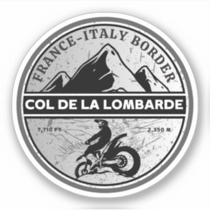 Pegatina Col de la Lombarde Alpes franceses tour en moto