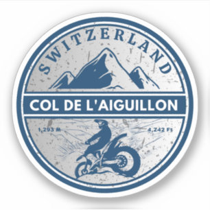 Pegatina Col de l'Aiguillon Alpes suizos regalos de motocic