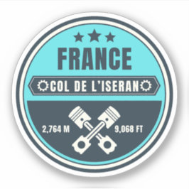 Pegatina Col de l'Iseran francés Alpes tour en moto