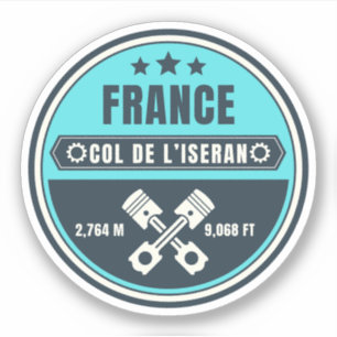 Pegatina Col de l'Iseran francés Alpes tour en moto