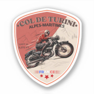 Pegatina Col de Turini, Alpes Marítimos