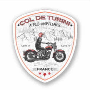 Pegatina Col de Turini, Alpes Marítimos