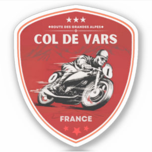 Pegatina Col de Vars Alpes franceses tour en moto