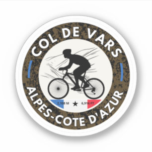Pegatina Col de Vars tour en bicicleta por los Alpes france