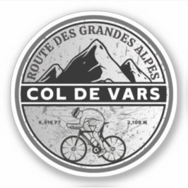 Pegatina Col de Vars tour en bicicleta por los Alpes france