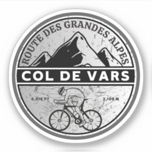 Pegatina Col de Vars tour en bicicleta por los Alpes france