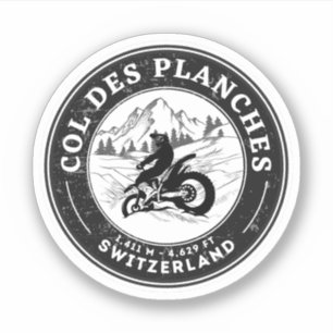 Pegatina Col des Planches tour en moto por los Alpes suizos