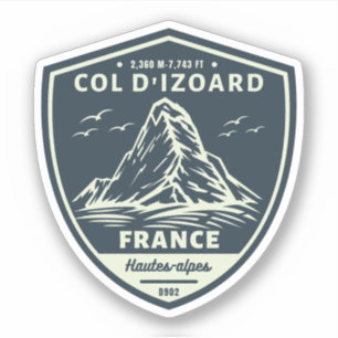 Pegatina Col d'Izoard D 902 Macizo del Queyras