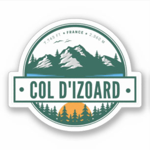 Pegatina Col d'Izoard D 902 Macizo del Queyras