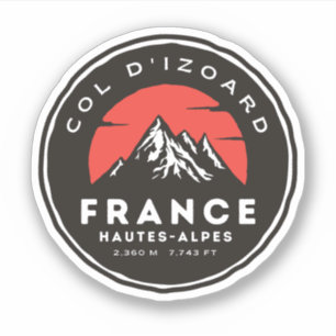 Pegatina Col d'Izoard D 902 Macizo del Queyras