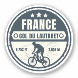 Pegatina Col du Lautaret Alpes franceses recorrido en bicic