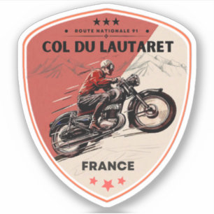 Pegatina Col du Lautaret Alpes franceses tour en moto