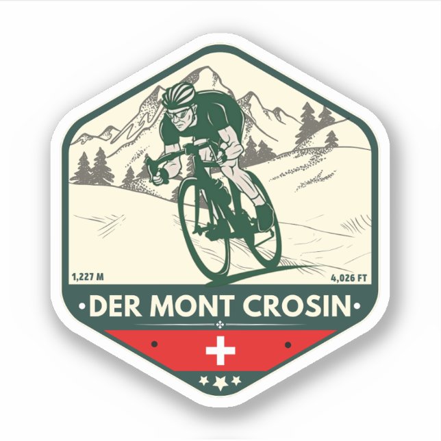 Pegatina Col du Mont Crosin tour en moto (Anverso)
