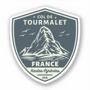 Pegatina Col du Tourmalet-paseo en moto por el puerto de mo