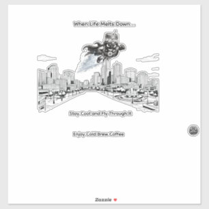 Pegatina Cold Brew Cruiser: cuando la vida se derrite, mant
