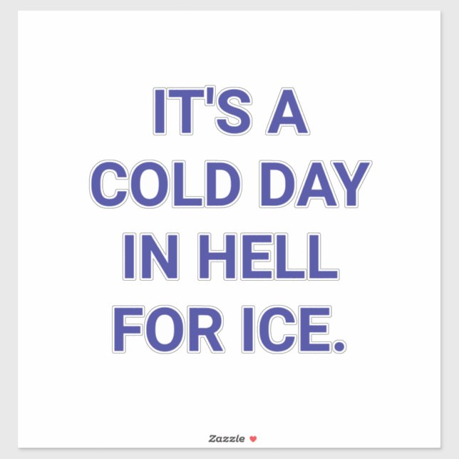 Pegatina COLD HELL FOR ICE Hankamer Artjunkhaus Peace Love (Hoja)