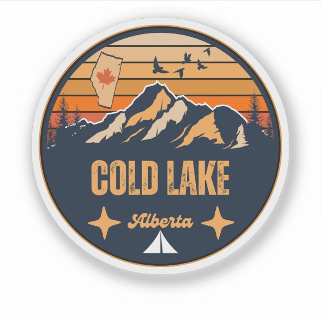 Pegatina Cold Lake, Alberta (Anverso)