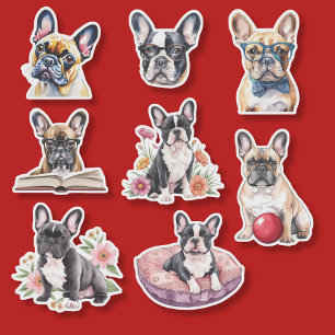 Pegatina Colección adorable de Bulldog Francés 