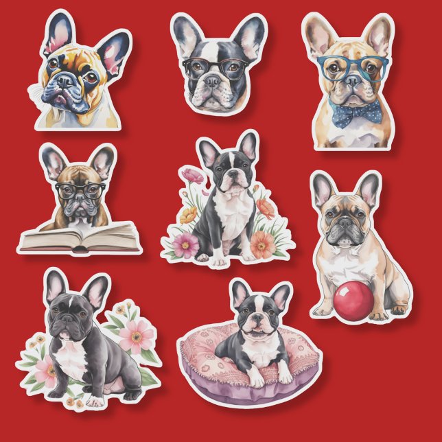 Pegatina Colección adorable de Bulldog Francés  (Subido por el creador)