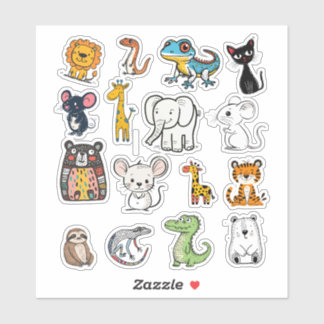 Pegatina Colección de amigos de animales de Personalizado c