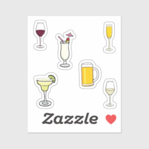 Pegatina Colección de bebidas