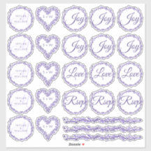 Colección de Bodas púrpura de madera 1 corte de vi