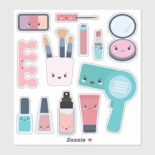 Pegatina Colección de cosméticos para niños