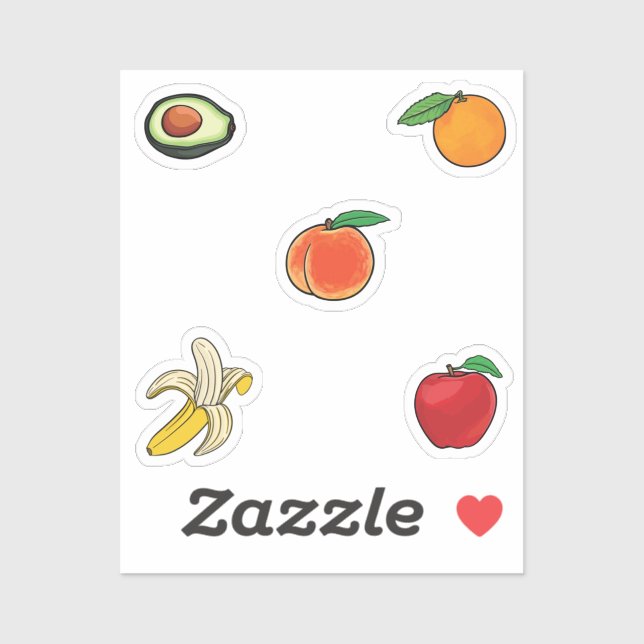 Pegatina Colección de frutas (Hoja)