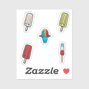 Pegatina Colección de helados