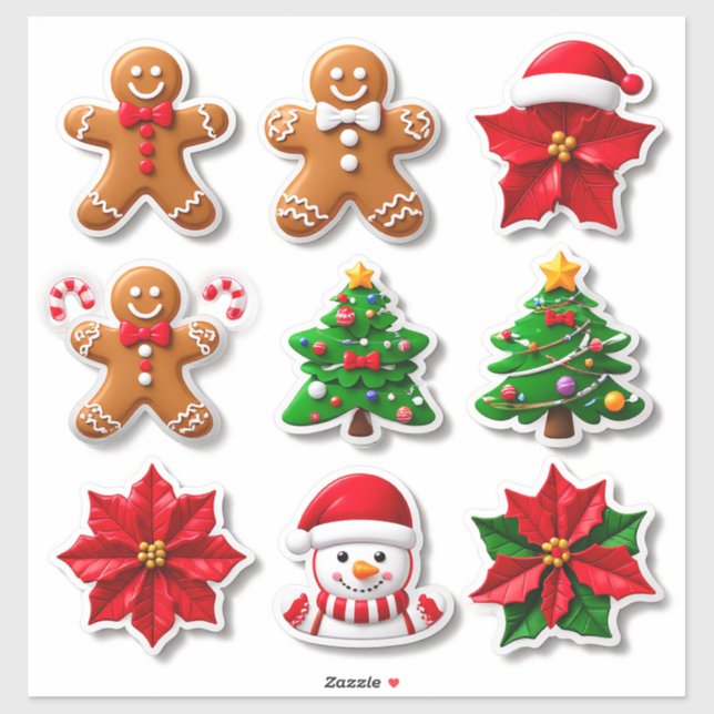 Pegatina Colección de iconos festivos de Navidad (Hoja)