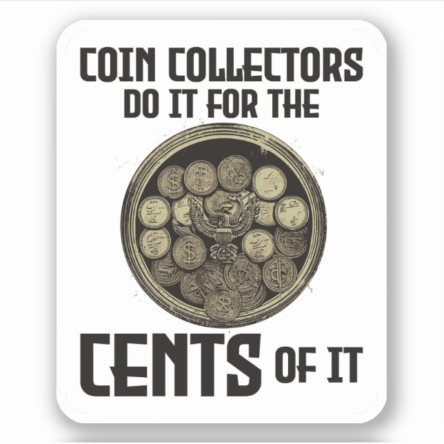 Pegatina Colección de moneda Coleccionista Numismático Numi (Anverso)