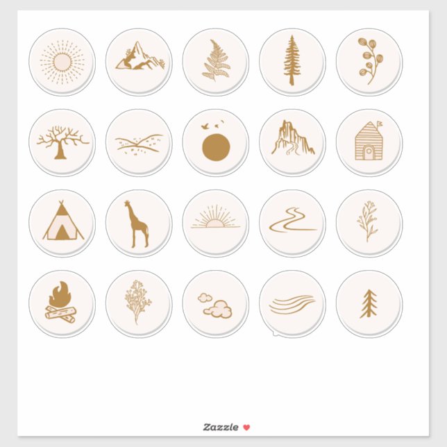 Pegatina Colección de Naturaleza (Hoja)