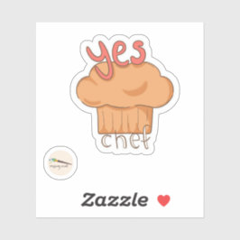 Pegatina Colección de panaderías de Bunny - Sí chef