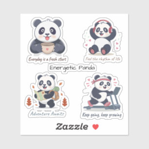 Pegatina Colección de Panda Energético