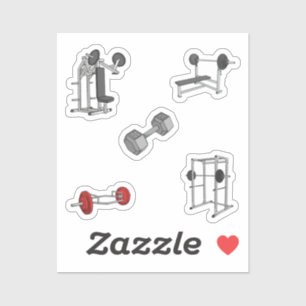 Pegatina Colección de pesos de gimnasio