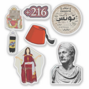 Pegatina Colección de Stickers de Collage del Patrimonio Tu