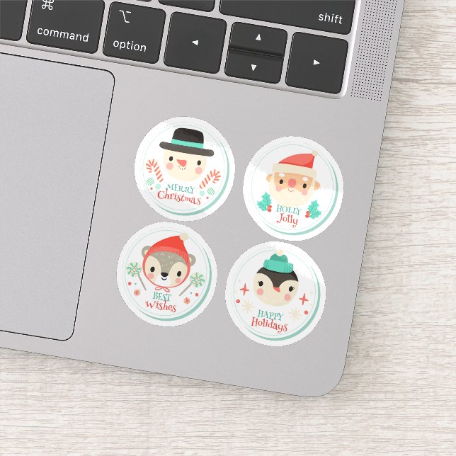 Pegatina Colección de stickers de navidad feliz (Detalle)