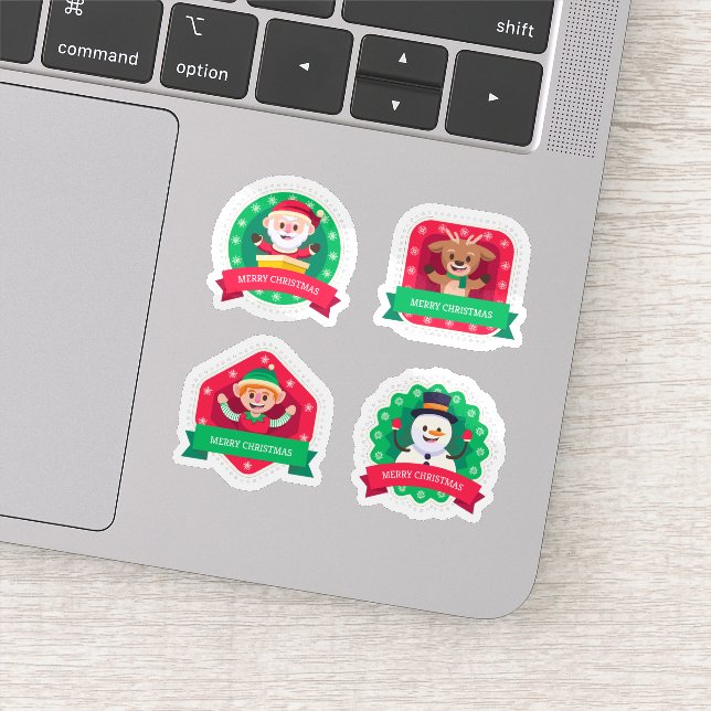 Pegatina Colección de stickers de navidad personalizado (Detalle)