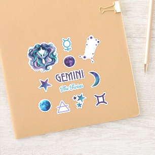 Pegatina Colección de Stickers de Zodiaco Géminis