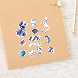 Pegatina Colección de Stickers del Zodiaco Virgo