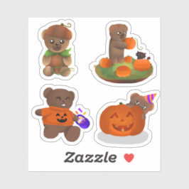 Pegatina Colección de Teddy Halloween - Paquete de Stickers
