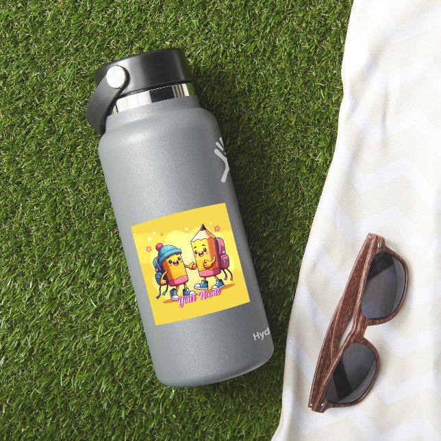 Pegatina Colección de útiles escolares lindos y personaliza (HydroFlask Insitu)